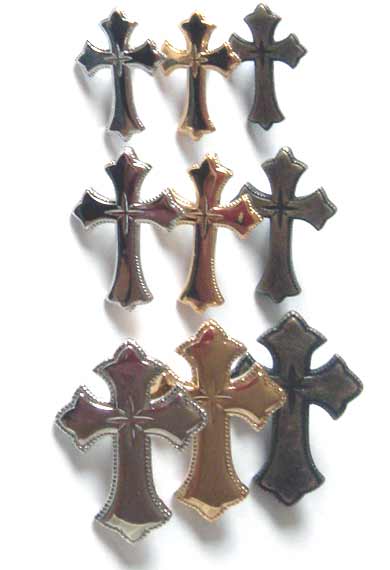 飾りカシメ クロス（十字架キラリ柄）U83000